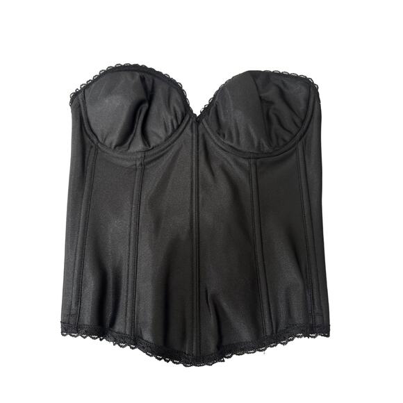 Empire Intimates Corset Bra Women 34D NWT Black Boned Hook & Eye Polyester - Picture 1 of 7